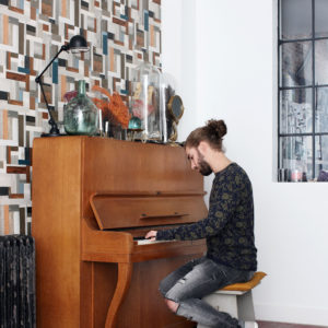 brooklyn bridge tapet piano hipster